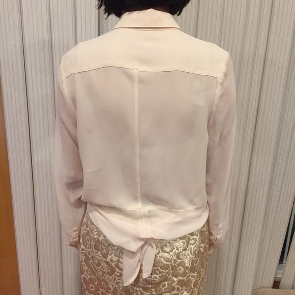 Lush sheer blouse with‎ knot tie - Picture 2 of 2